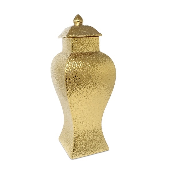 Hammered Gold Ginger Jar - Large