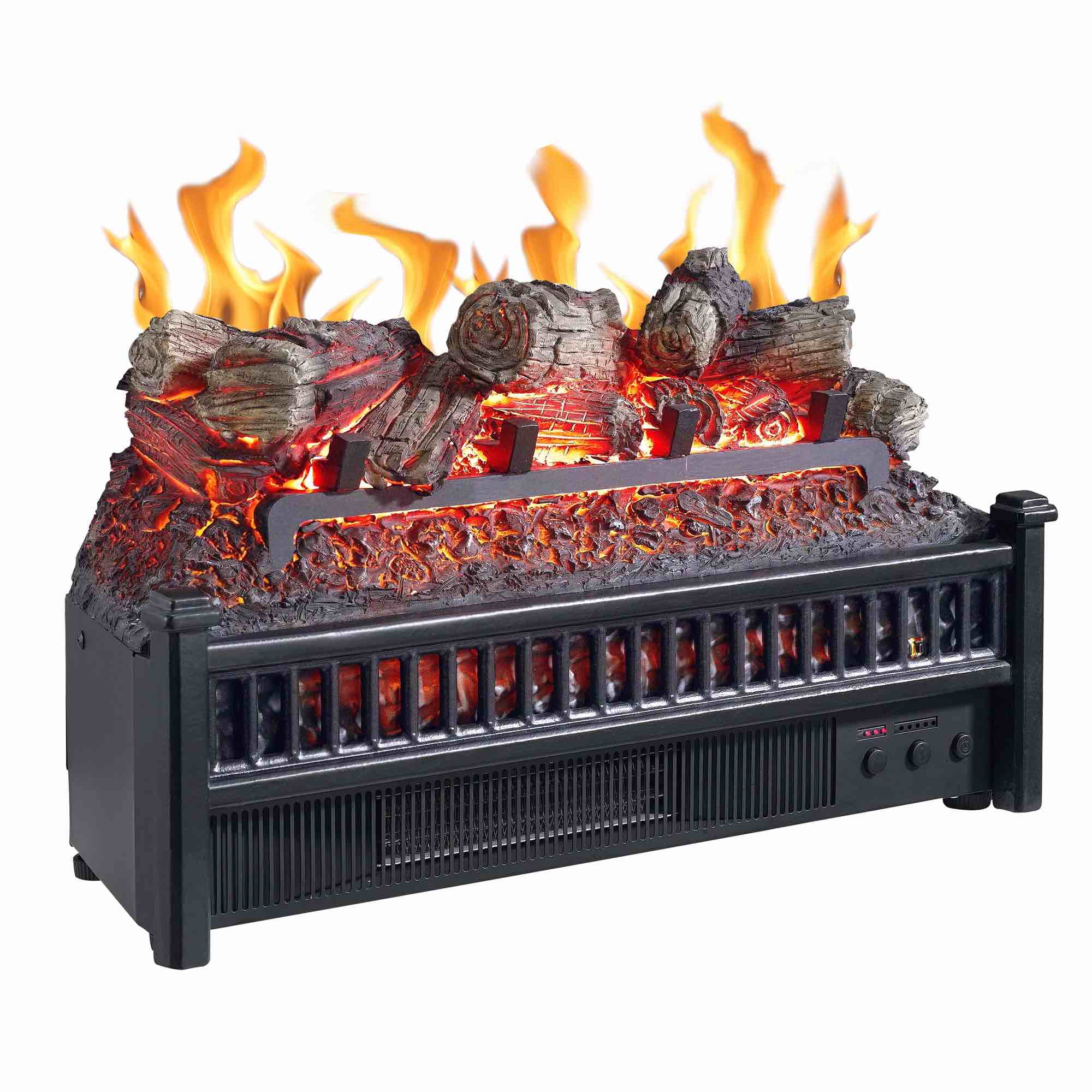 Pleasant Hearth Electric Fireplace Logs with LED Glowing Ember Bed - Black