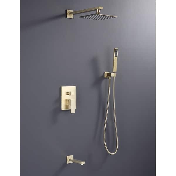 Alam Empolo 8" Wall mount Rain Shower Set - Gold
