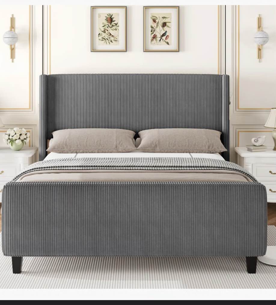 Florice Upholstered Platform Bed ( similar in stock size twin)