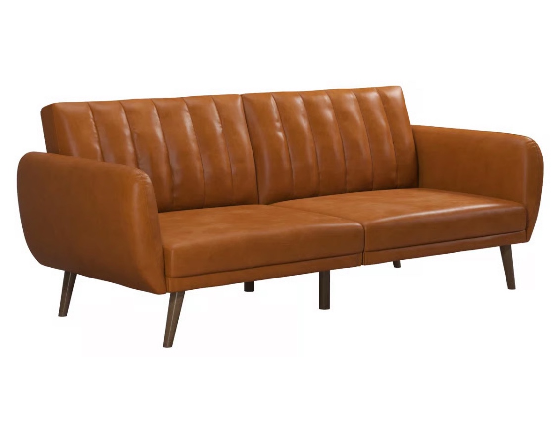 Brittany 81.5'' Vegan Leather Convertible Sofa