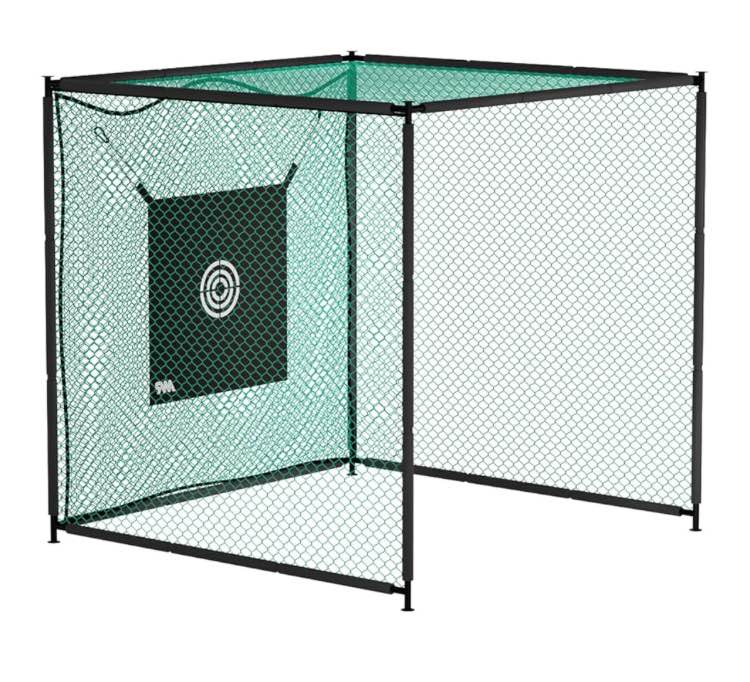 MR Golf Driving Cage - 10x10ft, Hitting Net with Target Cloth & Steel Frame for Full Swing Indoor/Outdoor Practice