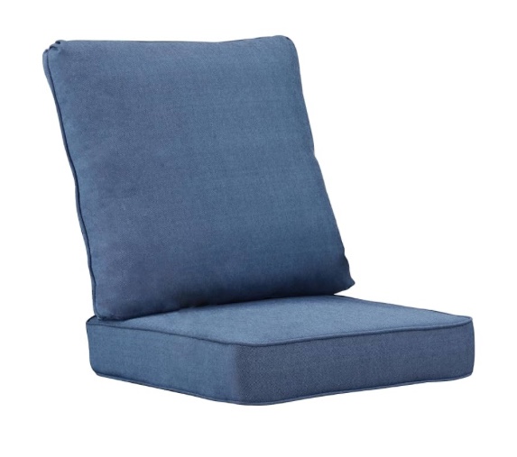 Oakland Living 26 x 24 Blue Outdoor Patio Deep Seating Cushion Set Ties