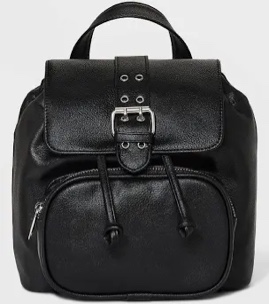8.875" Mini Flap with Buckle with Closure Backpack - Wild Fable™ Black