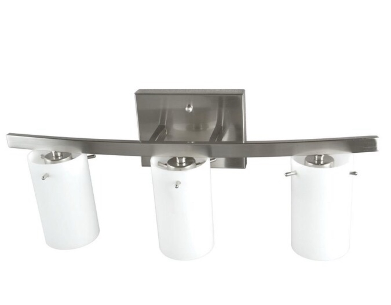 Sun Set Lighting Boca 20.5 in 3-Light Bright Satin Nickel LED Traditional Vanity Light, Six Light Sets, Your Bid will be X6  