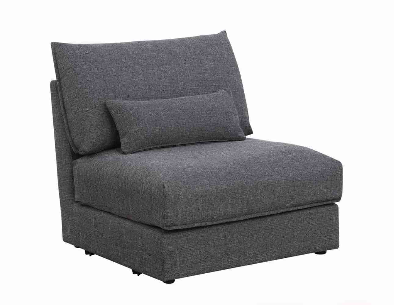 Costin Dark Grey Armless Chair