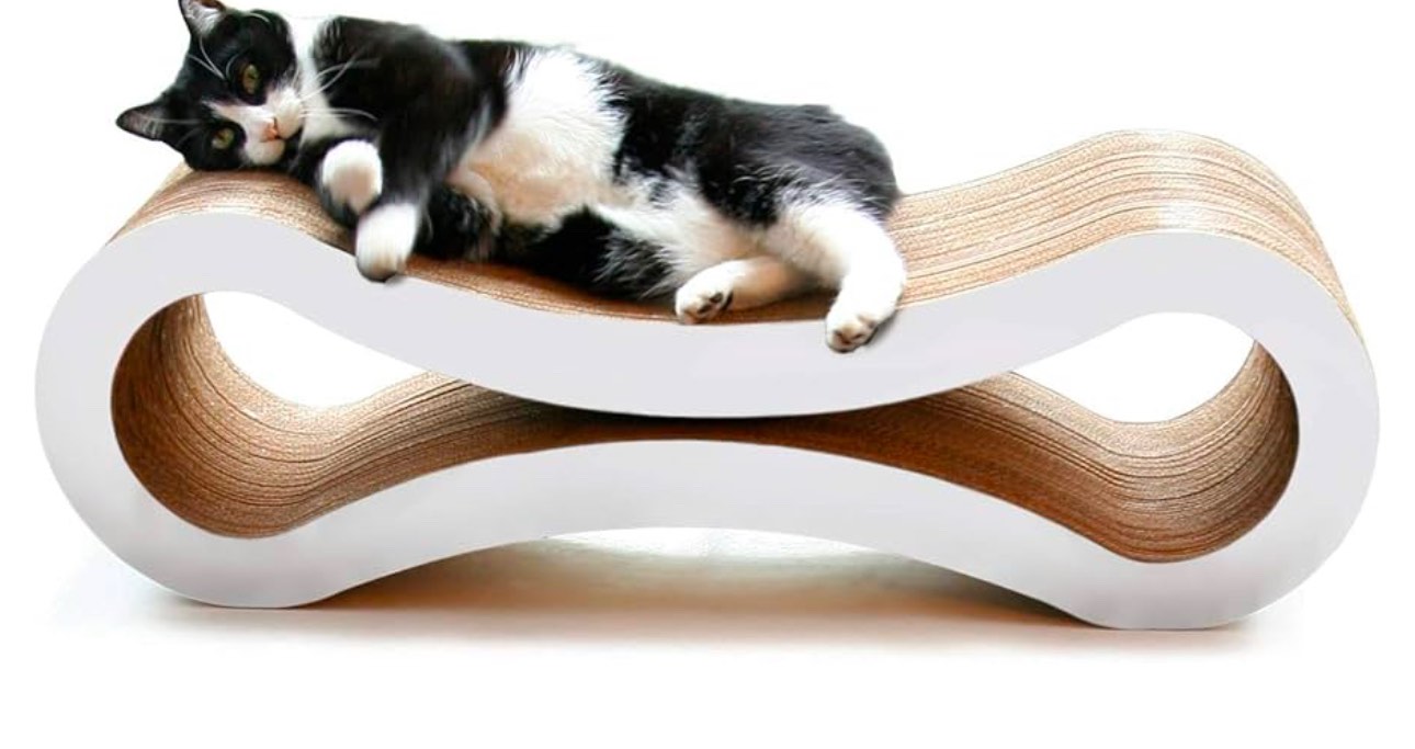 PetFusion Ultimate Cat Scratcher Lounge; Reversible Infinity Scratcher in Multiple Colors. Made from Recycled Corrugated Cardboard; Durable & Long Lasting. 1 Yr Warranty
