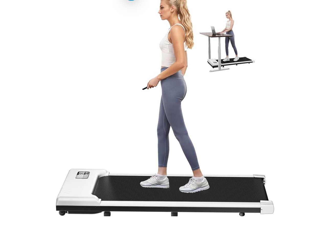 THAILE Walking Pad, Under Desk Treadmill 300+ lbs Capacity, 3 in 1 Portable Treadmill for Home, Office with LED Display, 2.5 HP Mini Treadmill for Small Spaces