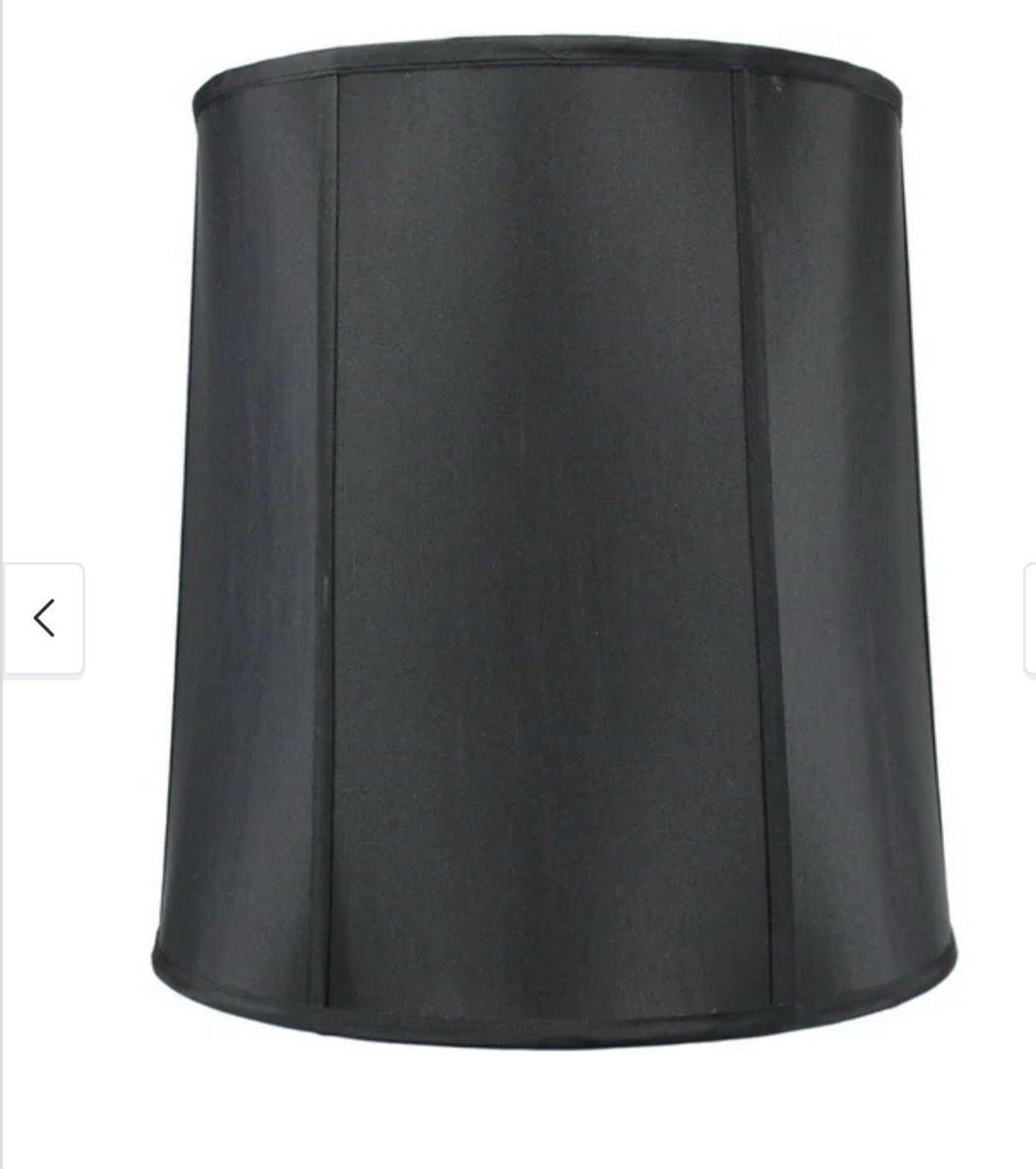 14"x16"x17" Large Drum Lampshade Black Shantung, Large Cylinder Replacement Lamp Shade for Tall Table Lamps