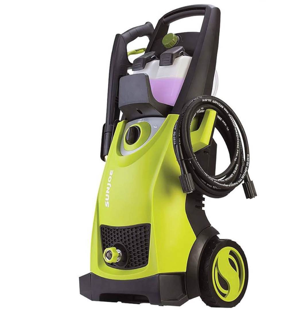 Sun Joe SPX3000 Electric Pressure Washer, 2030-PSI Working Pressure, PWMA-Rated, 1.2-GPM Water Flow, Dual Onboard Soap Foam Tank, Metal Lance and Quick Connect Tips, Black
