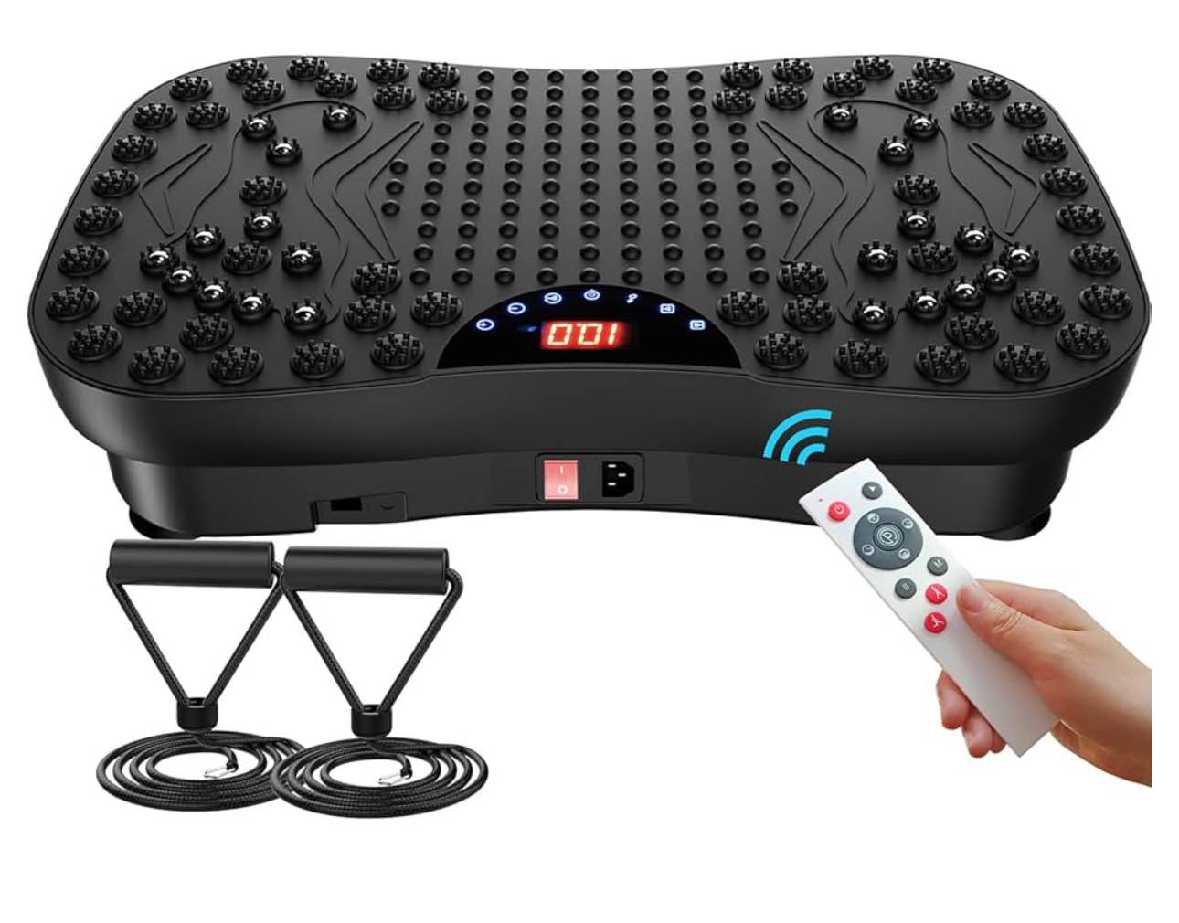 AXV Vibration Plate Fitness Platform Exercise Machine Vibrating Shaking Full Body Shaker Workout Power Waver Vibrate Stand Shake Board Sport Gym for Weight Loss Fat Burner for Women Men
