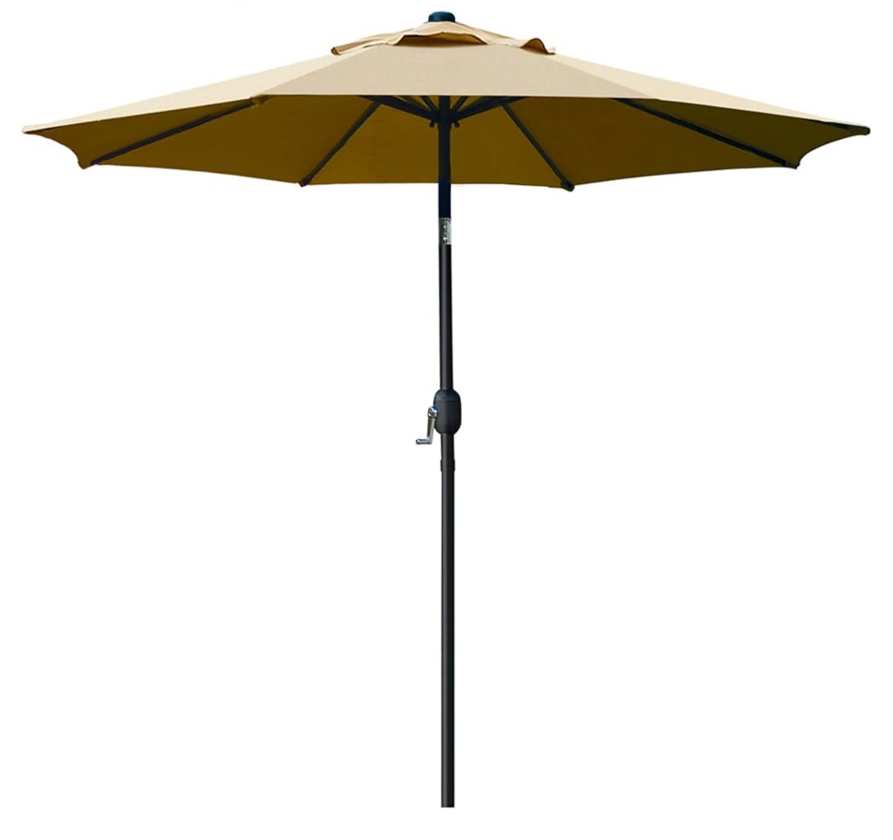 Sunnyglade 9' Patio Umbrella Outdoor Table Umbrella with 8 Sturdy Ribs (Tan)