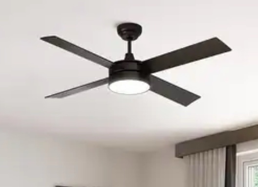 Moasis 48-inch 4 Blades Ceiling Fan with LED Lights and Remote Control