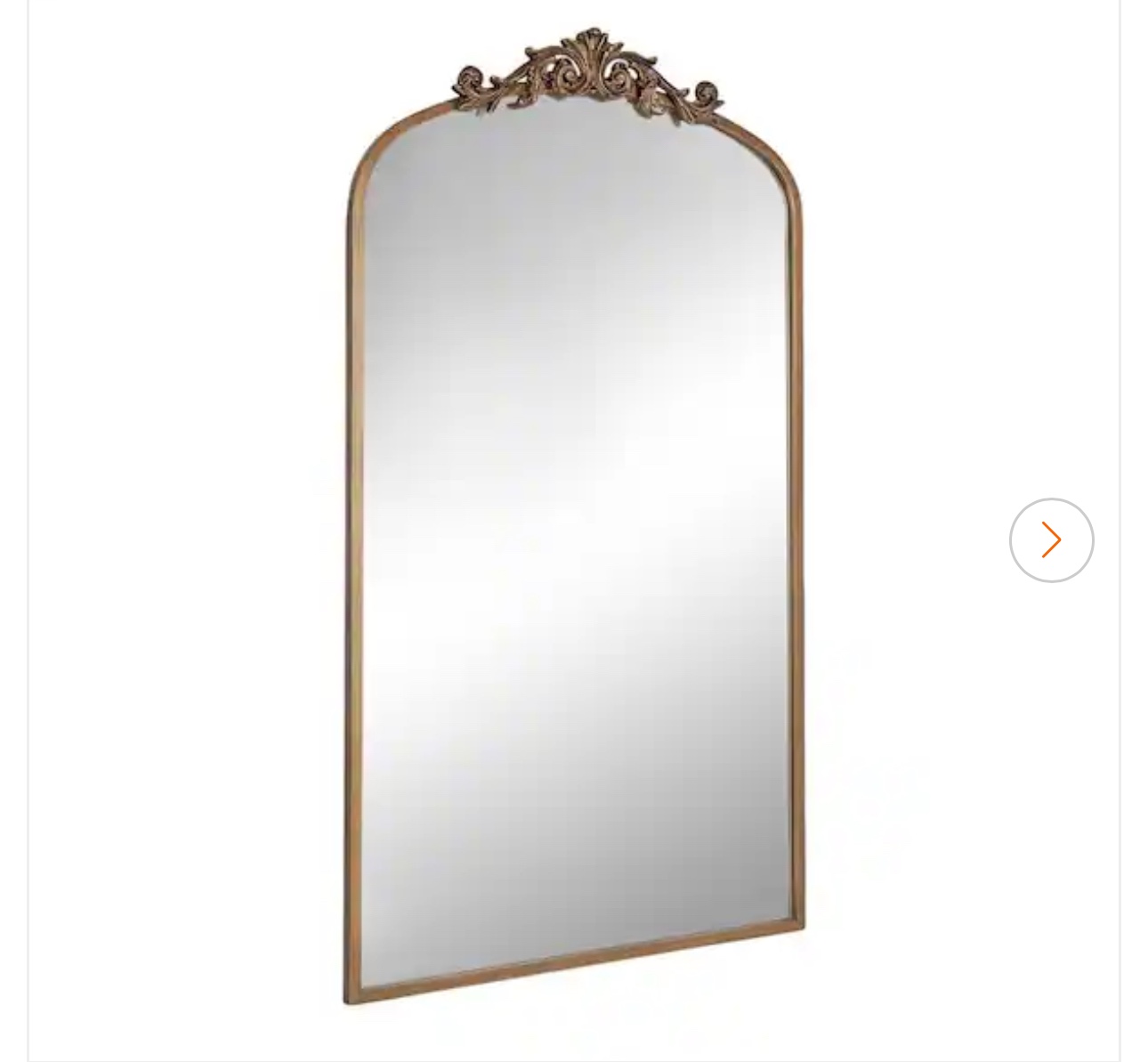 Arendahl 23.50 in. W x 42.00 in. H Gold Arch Traditional Framed Decorative Wall Mirror