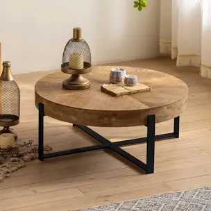 Modern Retro Splicing Round Coffee Table Bed Bath & Beyond