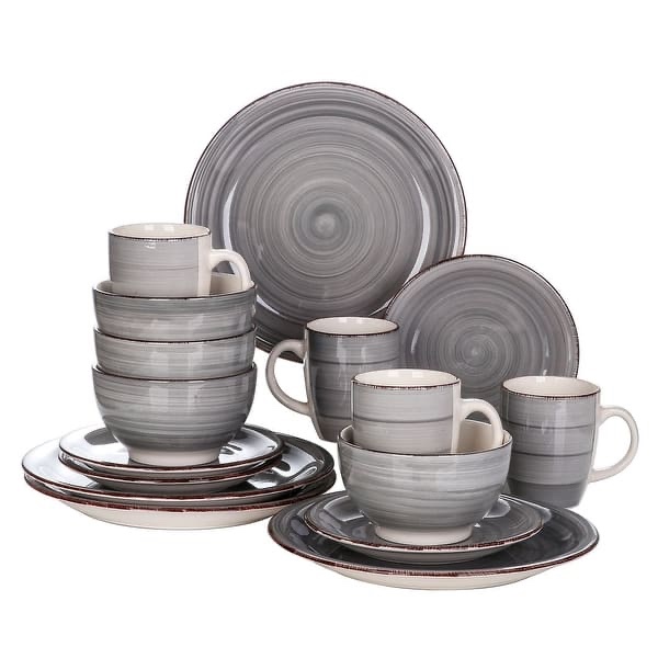 vancasso Bella Dinnerware Set 16 Pieces Handpainted Ceramic - 8' x 10'