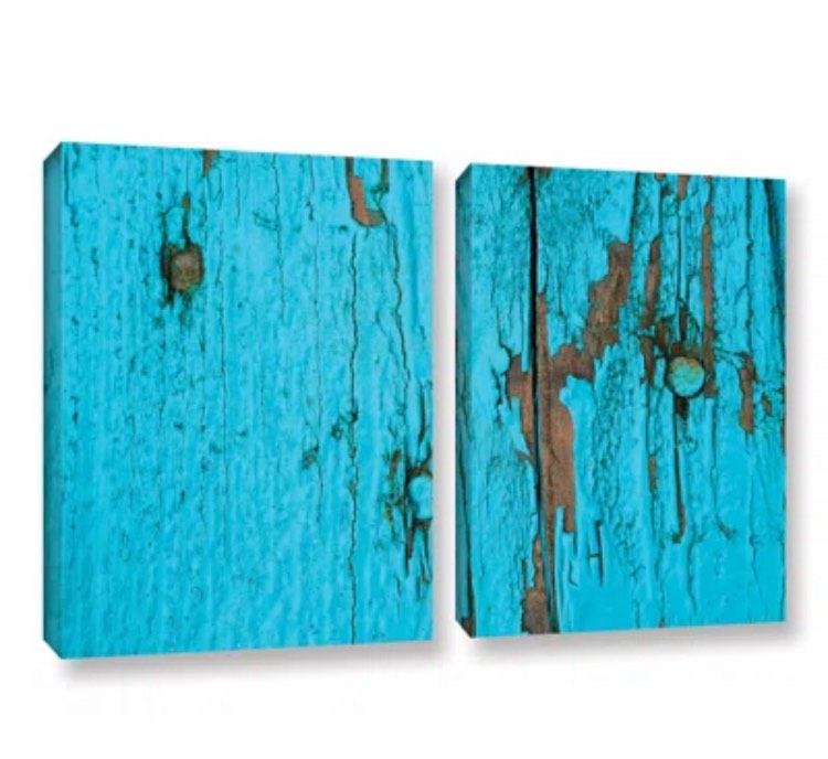 Turquoise Paint Oil Set of 2