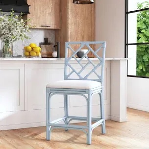 natural rattan handmade cushion bar stool bed bath beyond blue 