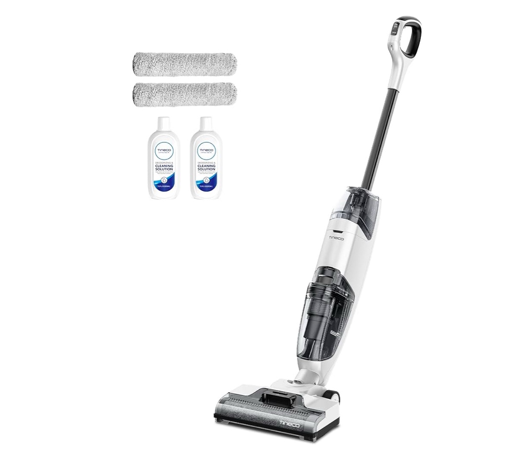 Tineco iFLOOR 2 Complete Cordless Wet Dry Vacuum Floor Cleaner and Mop, One-Step Cleaning for Hard Floors, Great for Sticky Messes and Pet Hair