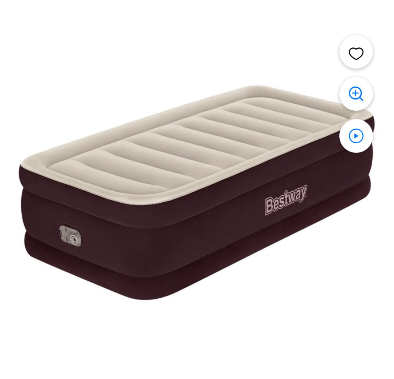Bestway Maroon Tritech Airbed Twin 20  with built-in AC pump