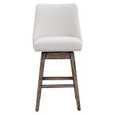 Adjustable Bar Stools Set of 2, Faux Leather Swivel Bar Chairs - Beige