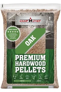 Camp Chef Oak Flavor 100% All-Natural Wood Pellets for Smokers and Pellet Grills, Smoke, Bake, Roast, Braise and BBQ, 20 lb. Bag