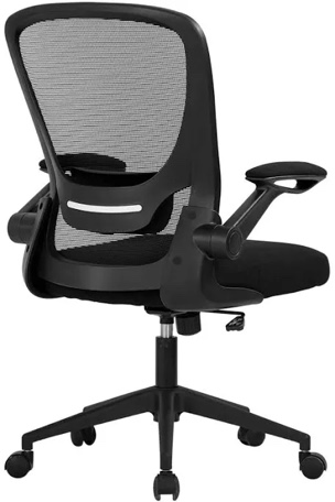 Home Office Chair Ergonomic Desk Chair Mesh Computer Chair Swivel Rolling Executive Task Chair with Lumbar Support Arms Mid Back Adjustable Chair for Men Adults, Black