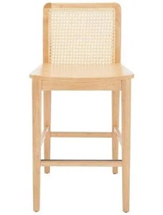 SAFAVIEH Home Collection Benicio Natural Rattan 25-inch Seat Height Counter Stool Set of 2