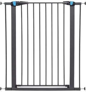 MidWest Homes for Pets 39 Inch High Walk-Through Steel Pet Gate Dog Gate is 29-38 Inches Wide Textured Graphite