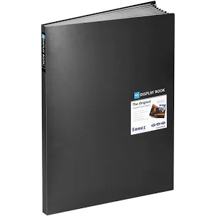 Sooez Heavy Duty Binder with Plastic Sleeves 18"x24", Portfolio Folder with 30 Clear Sheet Protectors, Display 60 Pages, Presentation Book for Artwork, Sheet Music, Document