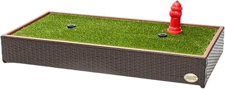 Porch Potty Artificial Grass for Dogs with Sprinkler - Top of The line Premium Quality 26x50x7 Reusable Potty Training Pads for Dogs - Washable Pee Pad for Dogs - Instant Drainage - 4x2 Ft Grass Area