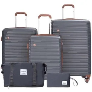 Luggage Sets 5 Piece Suitcases with Wheels, Suitcase Set ABS Hard Case Luggage with TSA Lock Spinner Wheels Durable Travel Luggages