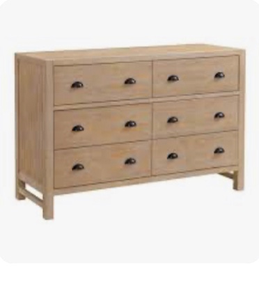 bolton furniture light drift 6 drawer double dresser, Incomplete Box 2 of 3 only 