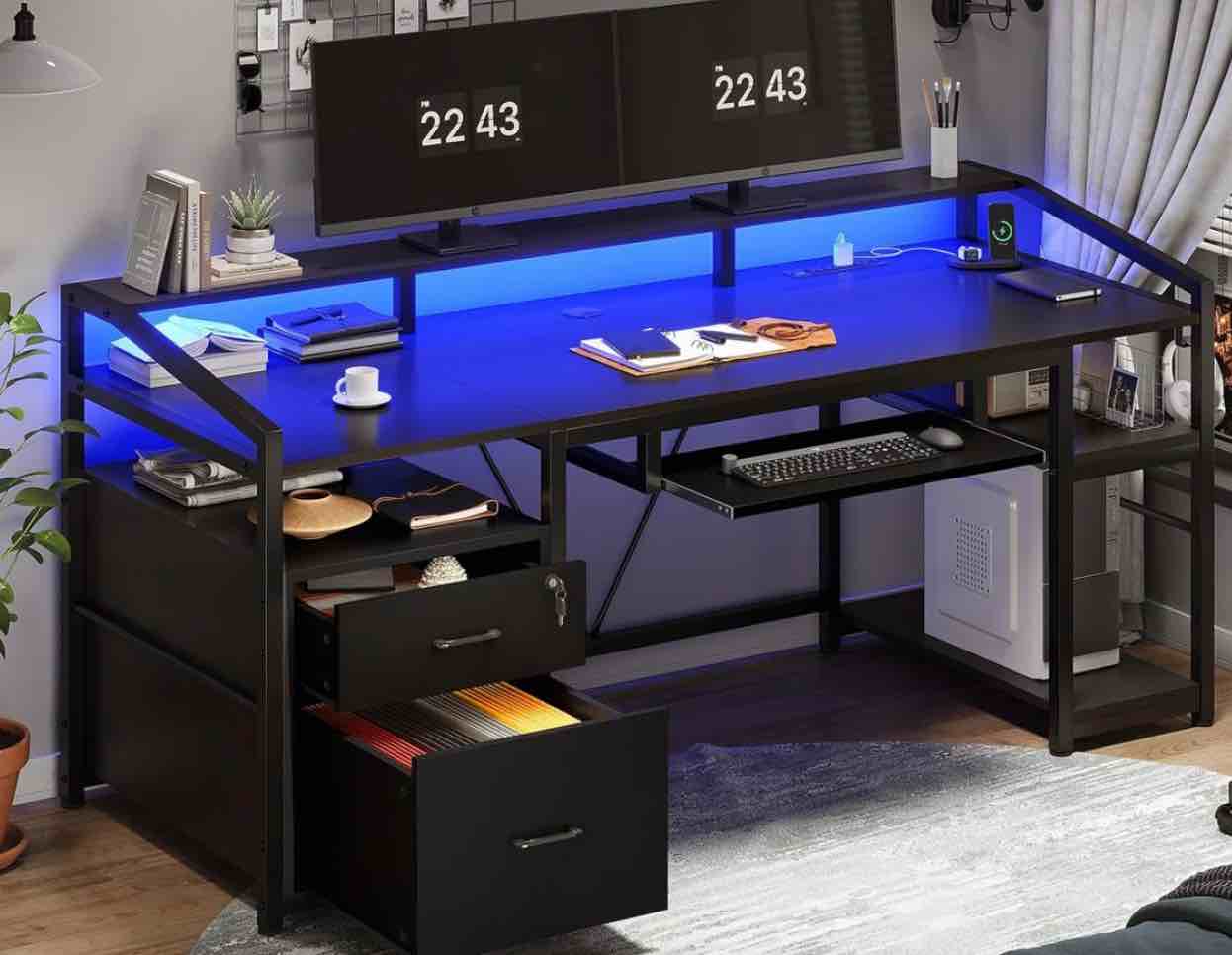 Lucilla Metal Base Computer Desk 