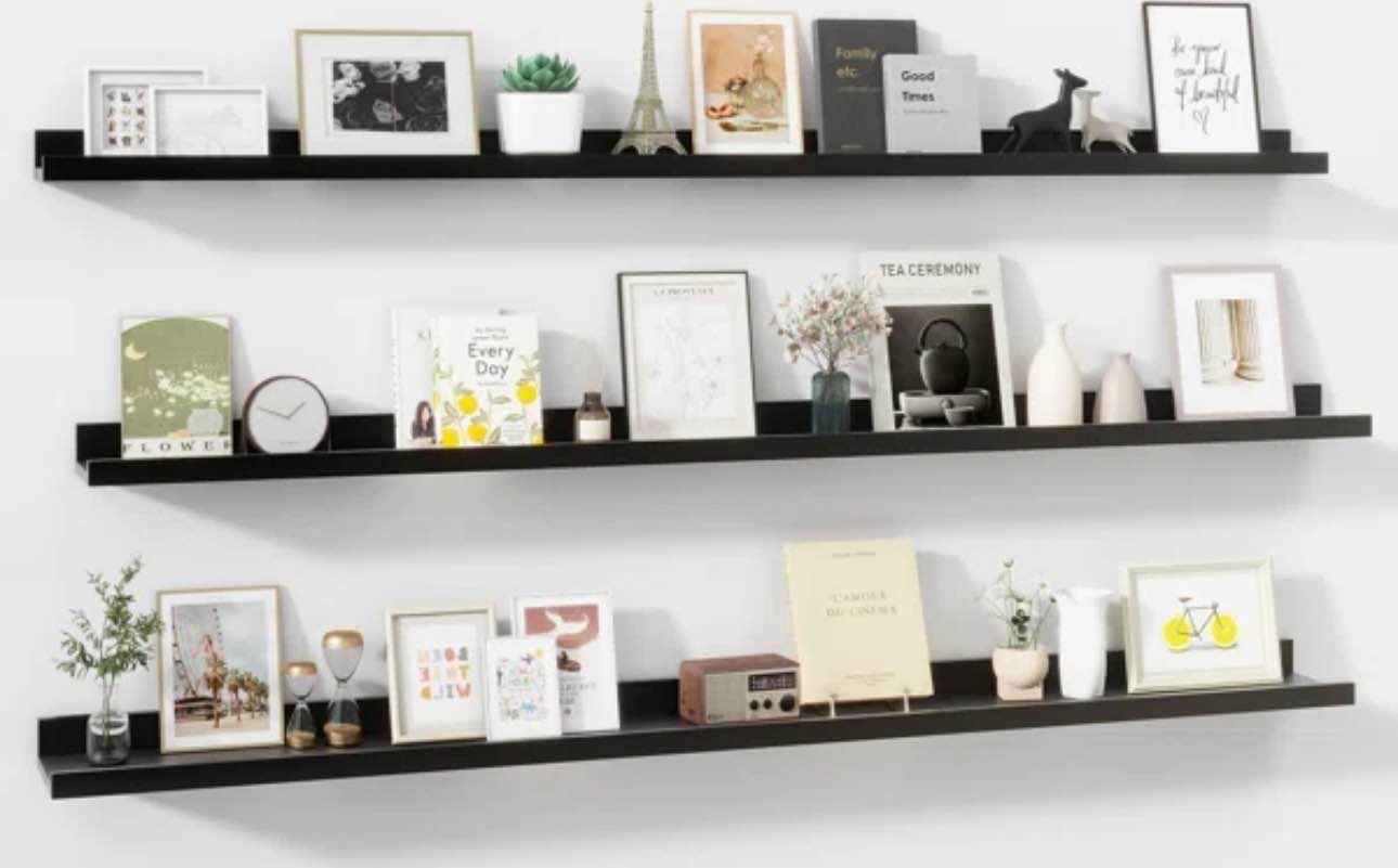 Wall-Mounted Floating Shelves for Bedroom,Living room 56"W