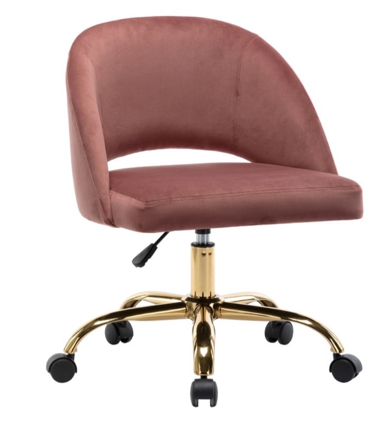 Porthos Home Naiko Velvet Upholstery Swivel Office Chair