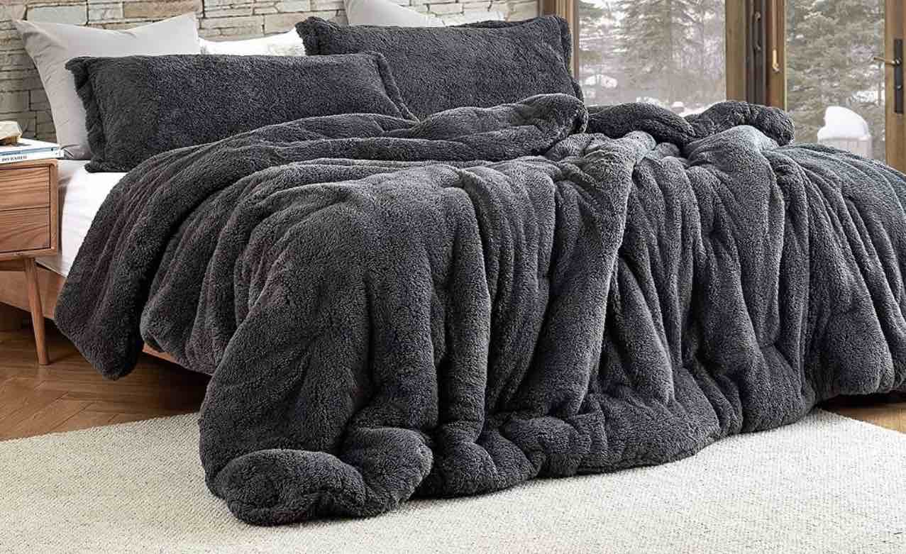 Coma Inducer® Original Plush Charcoal Oversized Comforter ( Full)