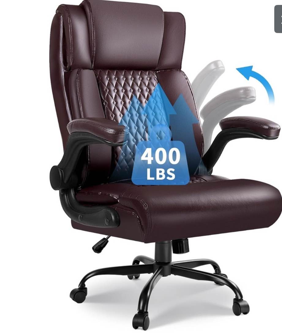 BOSSIN Executive Office Chair,Big and Tall Office Chair with Foot Rest Ergonomic,High Back,and Lumbar Support