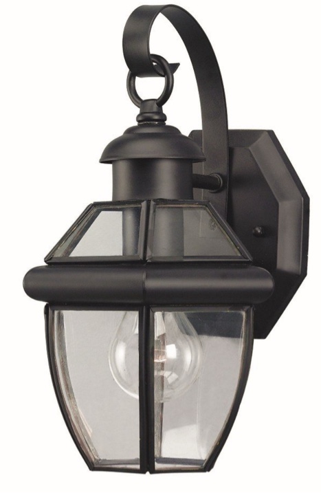 Forte Lighting 1101-01 Outdoor Wall Sconce From The Exterior Lighting Collection - Black