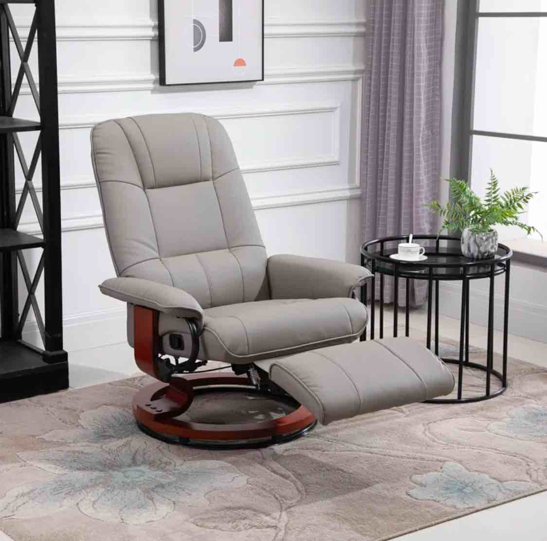 Aricely 30.75" Wide Faux Leather Swivel Ergonomic Recliner