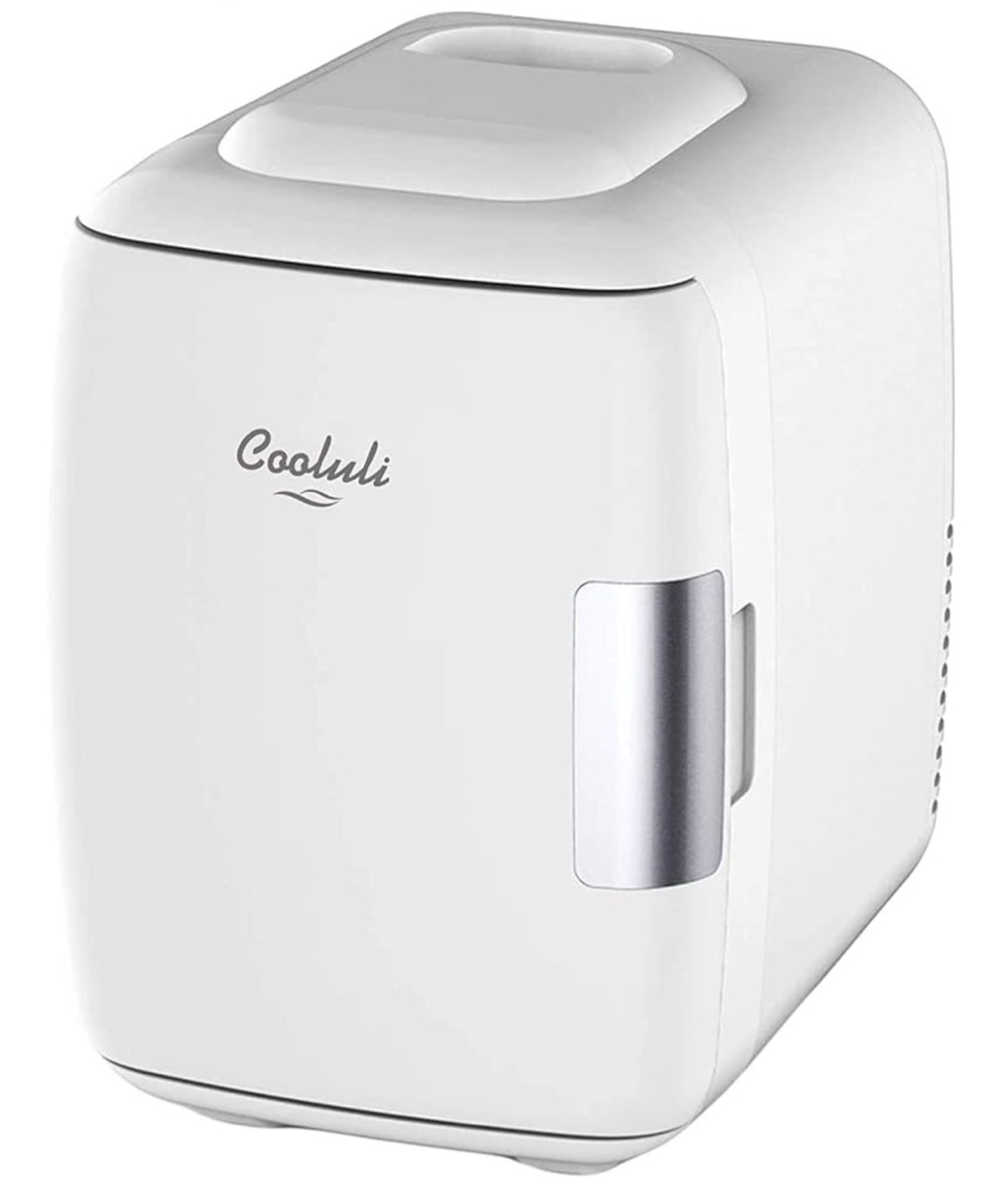 Cooluli Mini Fridge for Bedroom - Car, Office Desk & Dorm Room - Portable 4L/6 Can Electric Plug In Cooler & Warmer for Food, Drinks, Skincare Beauty & Makeup - 12v AC/DC & Exclusive USB Option, Black