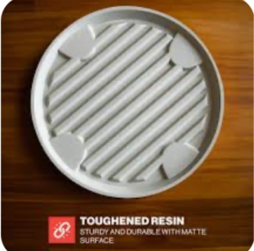 Plant Caddy, 3Pcs,14 Inch Heavy Duty Planter Rolling Stand with Hidden Wheels, Round Planters Roller Bases with Water Storage, Indoor Plant Caddy, White Blue (Ivory White, Large)