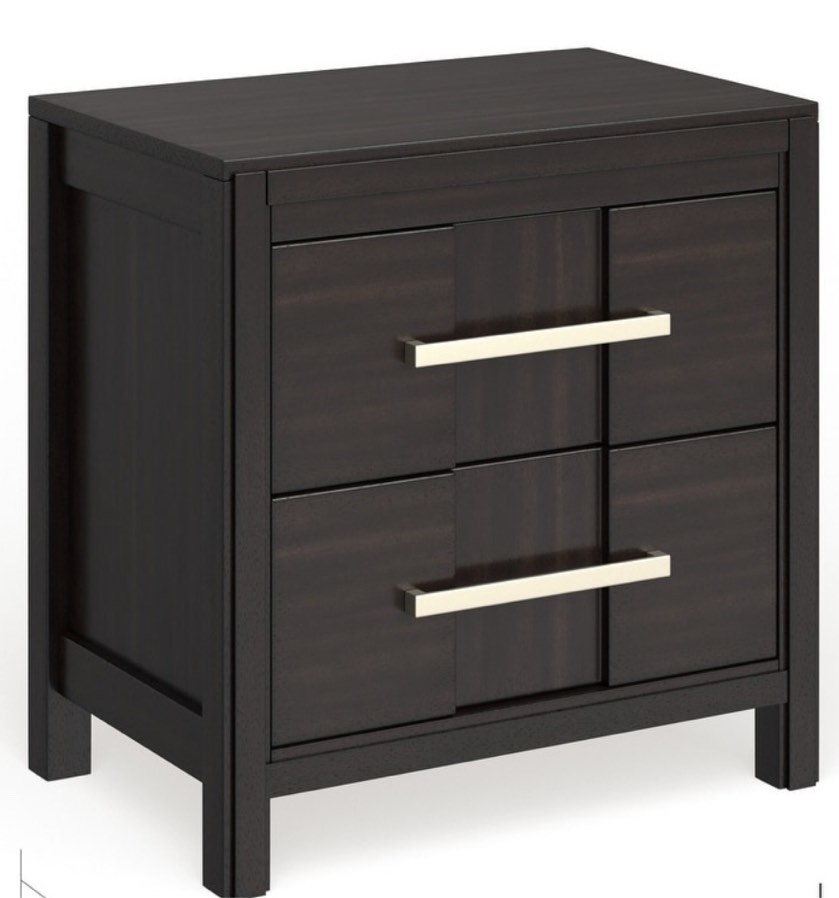 Tass Transitional Solid Wood 2-Drawer Nightstand by Furniture of America