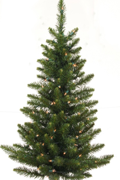 Vickerman 3' Camdon Fir Artificial Christmas Wall Tree, Clear Dura-lit Lights