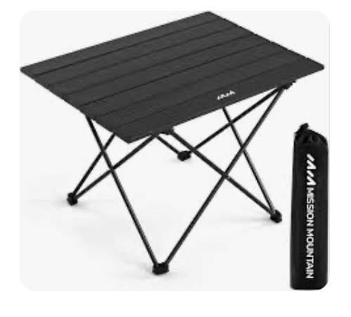 UltraPort Compact Camp Table, Outdoor Folding Table, Portable Camping Side Table
