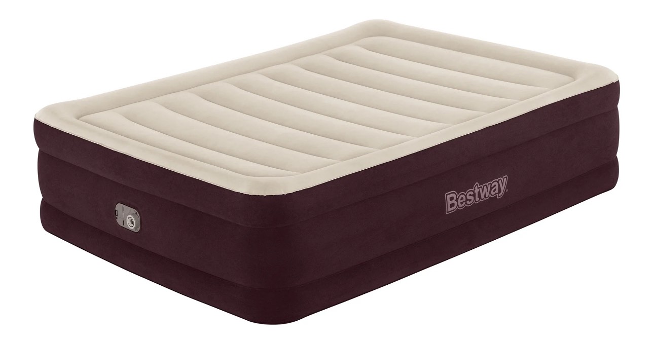 Bestway® Maroon Tritech Airbed Queen 20" with Built-in AC Pump