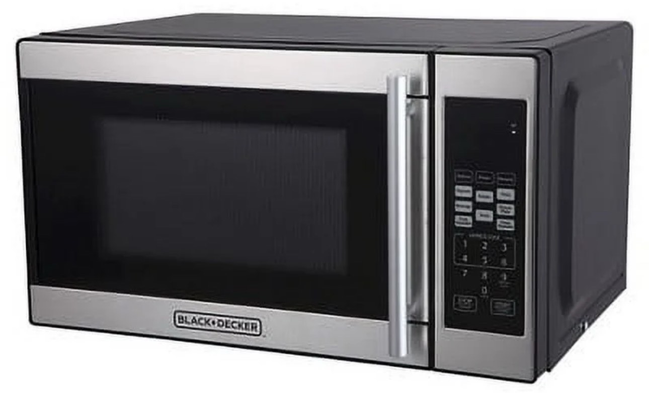 BLACK+DECKER 0.7 cu ft Countertop Microwave Oven in Black