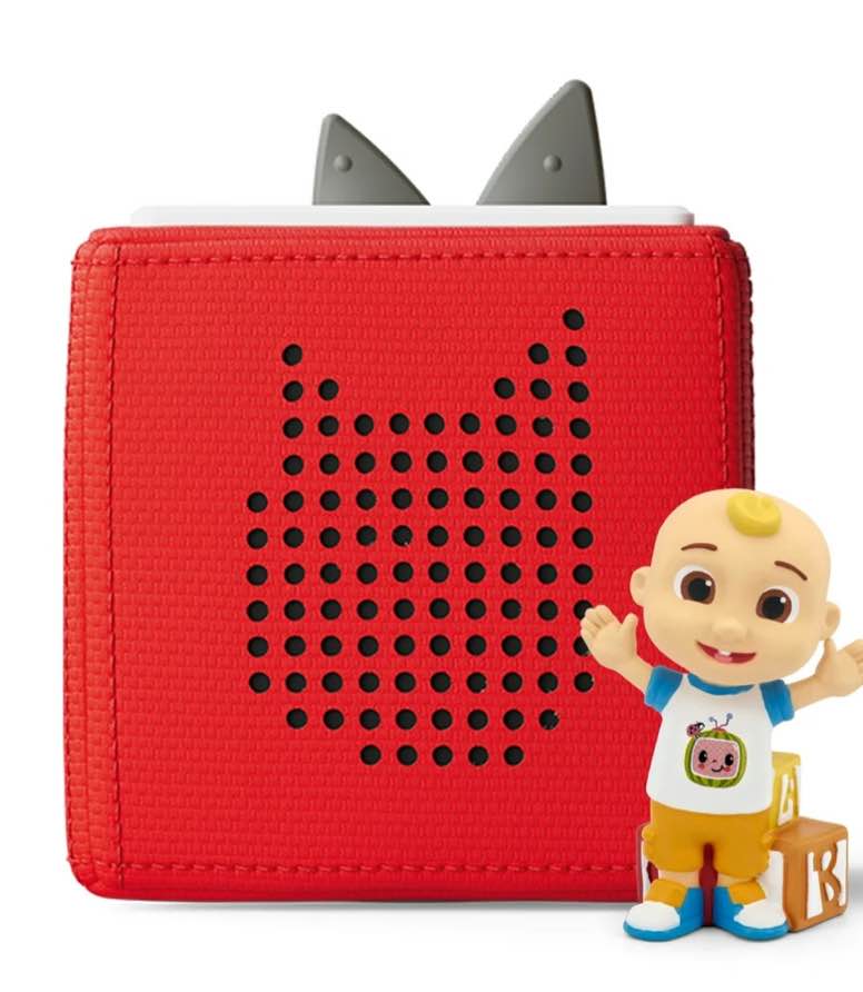 Tonies Cocomelon Toniebox Audio Player Starter Set with JJ, Red, Weight: 3 lbs