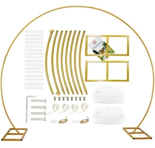 LANGXUN 9.5ft Large Size Metal Circle Balloon Arch Decoration, for Birthday Decoration, Wedding Decoration, Graduation Decorations and Event Party Supplies, Baby Shower Photo Background Decoration