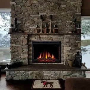 Elyas Recessed Electric Fireplace Insert